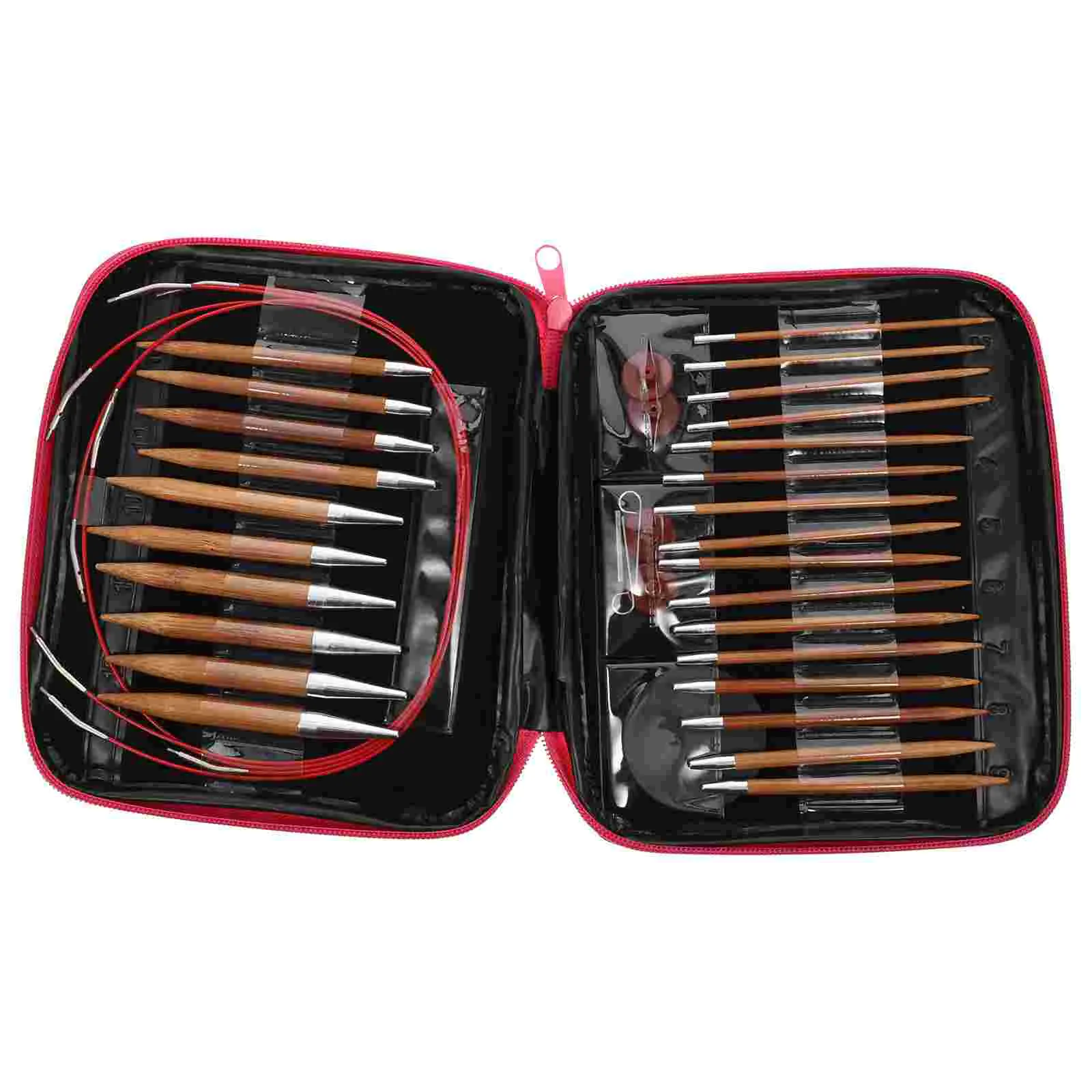 

Needles Knitting Needle Knit Crochet Weaving Yarn Set Wooden Sweater Kit Interchangeable Pin Pointed Making Circular Knittin