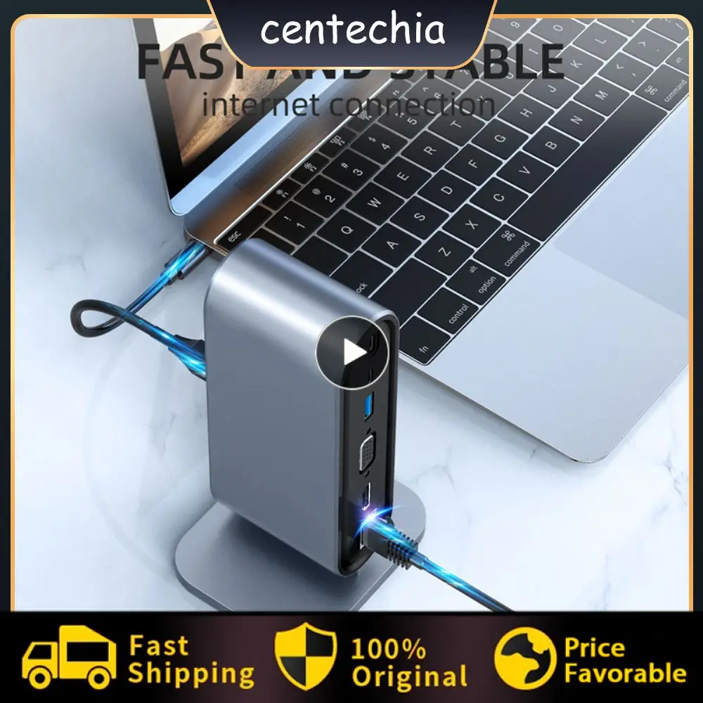 

1/2/3PCS NEW USB C HUB Type C to Multi 4KHD RJ45 VGA 4 USB 3.0 PD Power Adapter Docking Station for MacBooks Laptop Hub