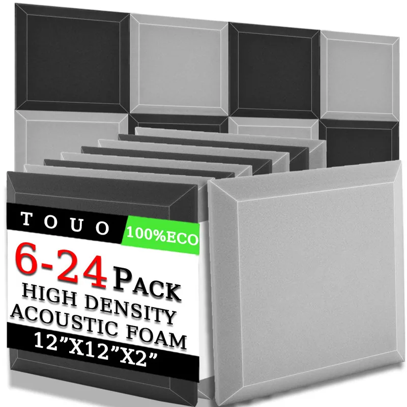 Акустическая пена TOUO 6/12/24 шт. большая квадратная гипотенуза губка