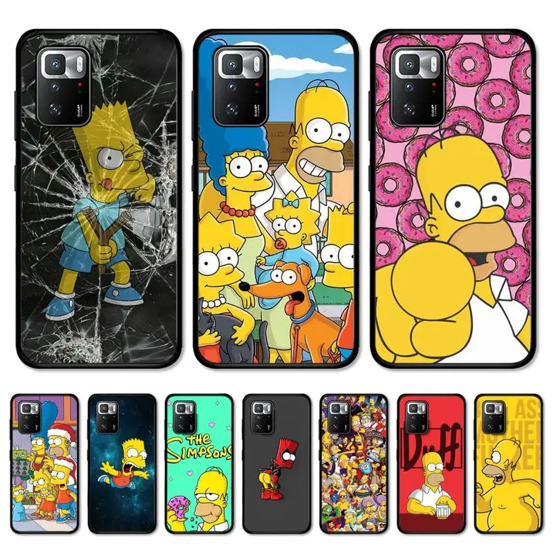 

Funny Cartoon Homer Family Phone Case for Redmi 5 6 7 8 9 A 5plus K20 4X S2 GO 6 K30 pro