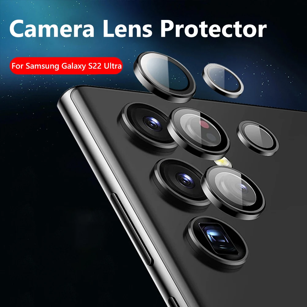 

5 шт., защитная пленка для объектива камеры, мини, закаленное стекло, пленка для Samsung Galaxy S22, ультра задняя крышка для объектива, защитное кольц...
