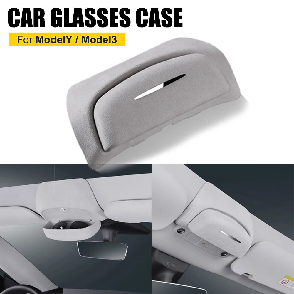 سيارة نظارات حامل صندوق تخزين النظارات الشمسية شنق ل تسلا نموذج 3 نموذج Y 2017-2022 الداخلية اكسسوارات