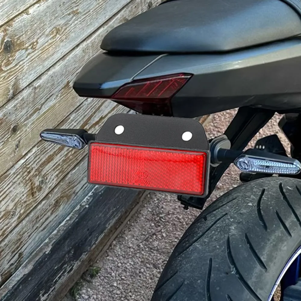 Фото Для Yamaha XSR125 XSR-125 MT-125 XSR MT 125 2023 2022, отражатель заднего номерного знака мотоцикла, отражающая доска, предупреждающий отражатель №3