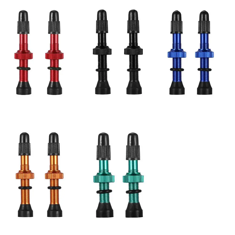 

2Pcs Bicycle Tire Valves Bike Stem Alloy Core Tubeless Mountain Road Bike Vacuum Nozzle Bicycle Accessories