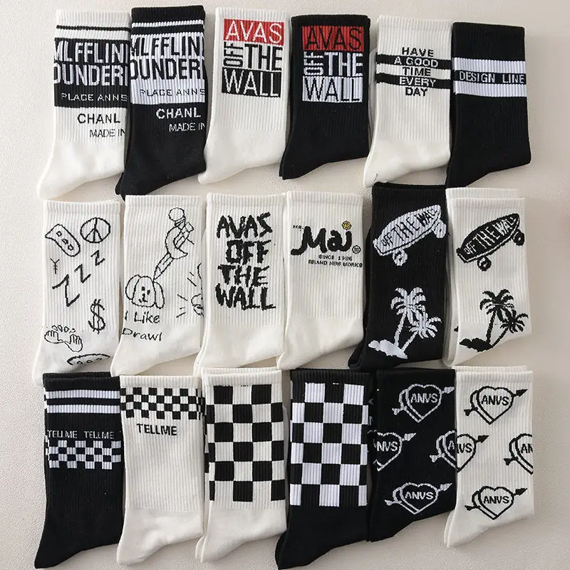 

Harajuku Happy Football Funny New Animal Mens Dot Socks Skeleton Socks Hip Fashion Hop Cartoon Socks Cotton Food Beer