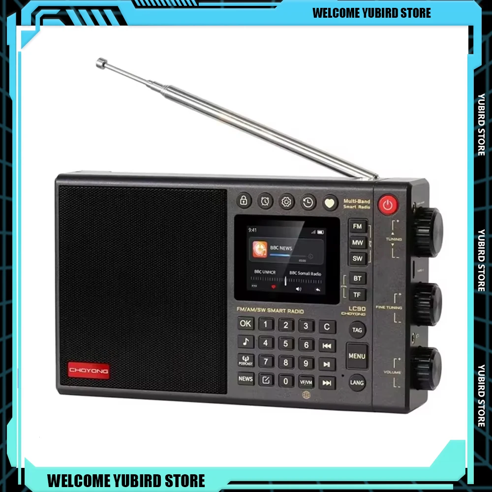 Chaoyuan LC90 глобальный Интернет-вседиапазонный радиоприемник английский Bluetooth