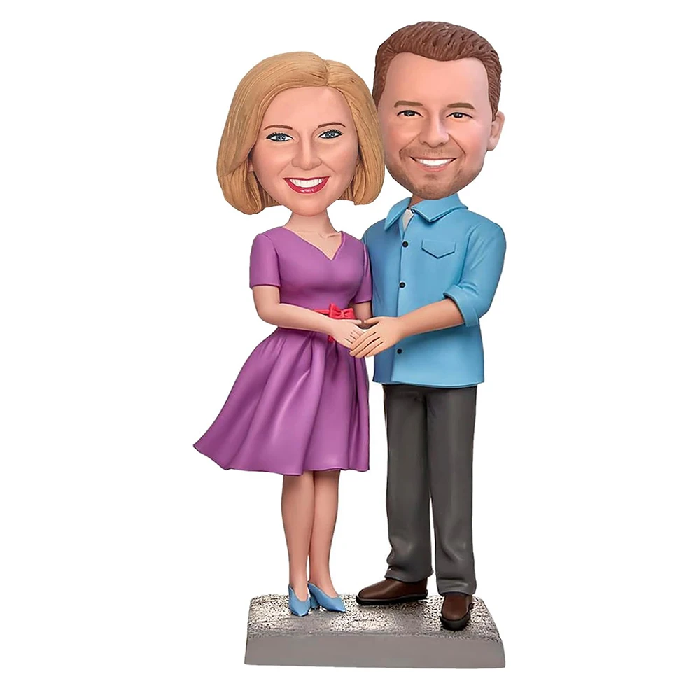 Изготовленная на заказ фигурка качающейся головы индивидуальная кукла пара