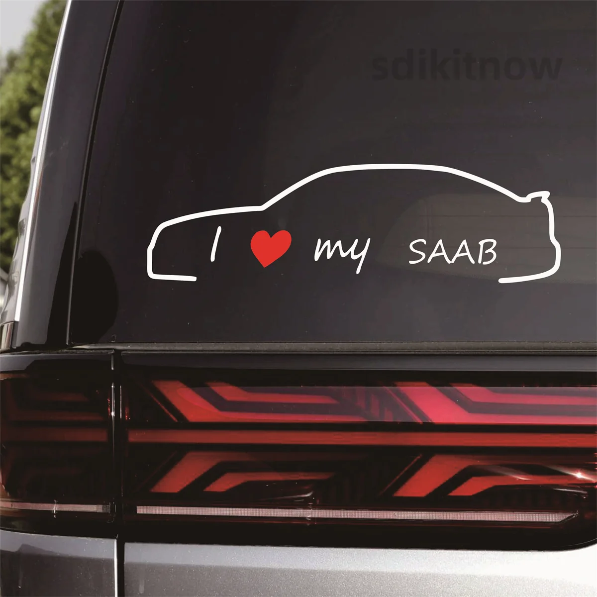 

Наклейка «I love my car» 28x8 см, забавная креативная наклейка, Стайлинг дверей и окон, украшение для шведского SAAB 9-3 9-5 93 95 900, аксессуары