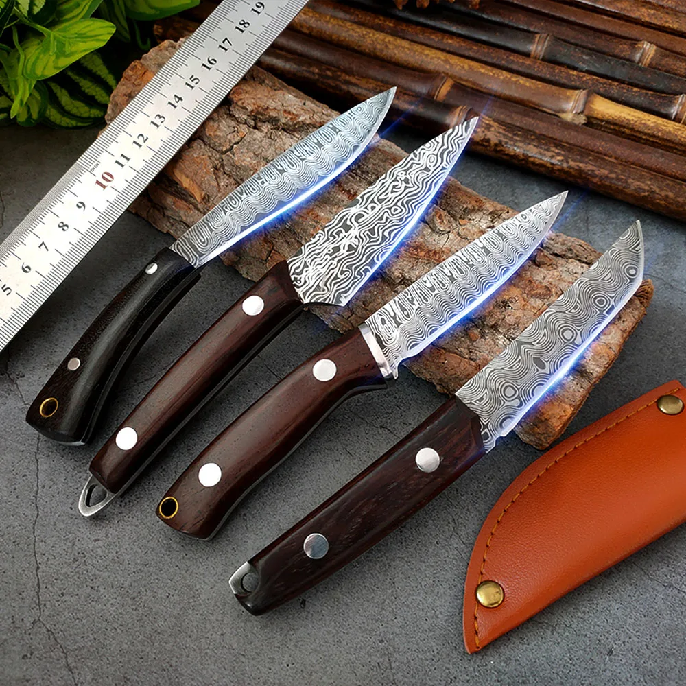 

New Outdoor Knife Camping Hunting Survival Tactical Pocket Tool Knives Chinese Chef Knife Vegetable Cleaver Kitchen Colour Wood