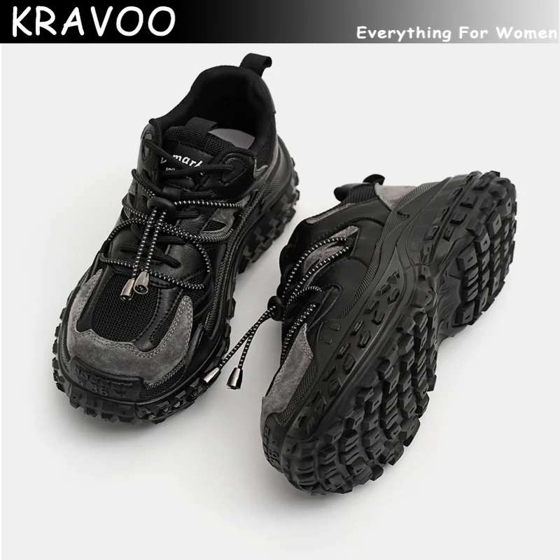 

KRAVOO Black Ins Casual OutdoorSneaker Female Sneakers Ladies Shoes for Women Women's Sports Shoes Woman Tennis Sport Summer