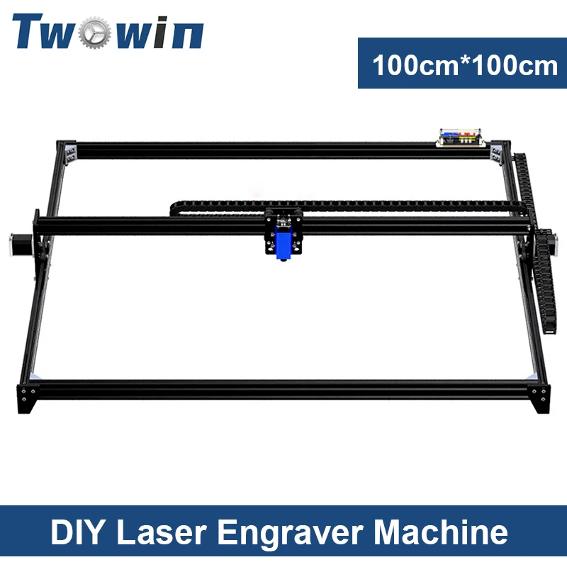 TWOWIN CNC Laser Engraver Machine GRBL TTL/PWM Control DIY 100*100cm Milling Engraving Cutting Machine Desktop Wood Router Tool