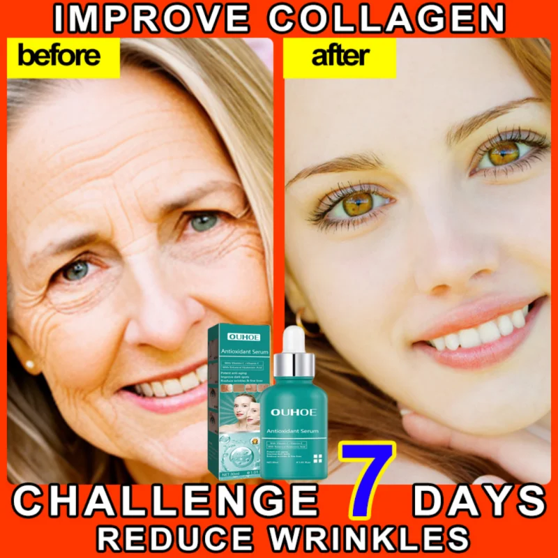 Collagen Anti-Wrinkle Face Serum Lifting Firming Anti Aging Essence Shrink Pores Moisturize Whiten Remove Dark Spots Skin Care