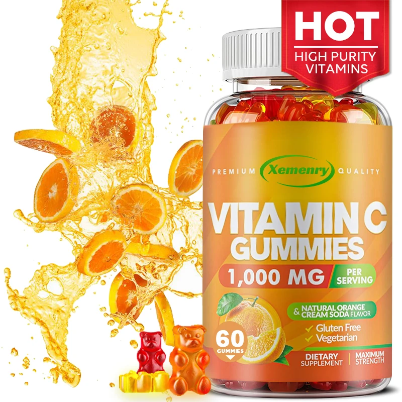 

Vitamin C 1000 Mg Gummies for Adults and Kids - Multivitamin with Zinc and Botanicals for Immune Support and Collagen for Skin