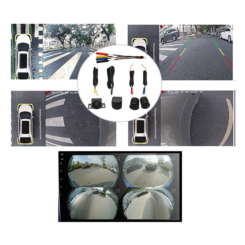 

720P Universal HD 3D Surround View System Driving with Bird View Panorama System Car Rear/Front/Left/Right Camera