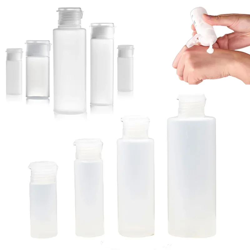 Пустые дорожные пластиковые флаконы с откидной крышкой 10-100 мл герметичные