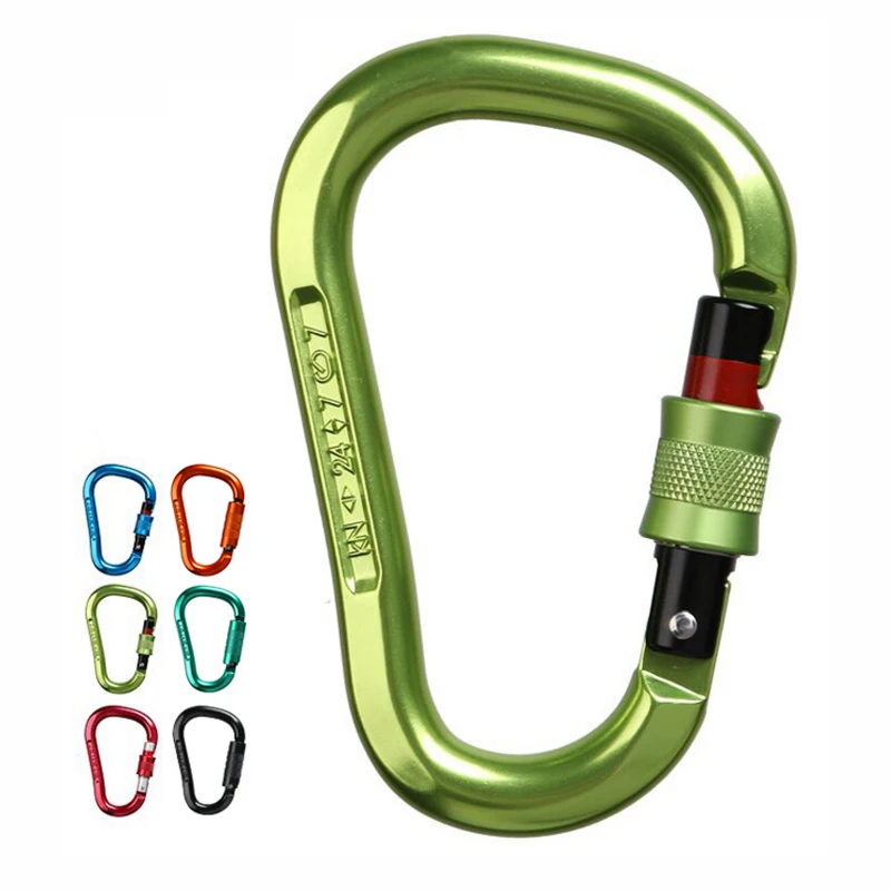 

P261 Outdoor hanging Downhill equipment Safety lock Cavern Threaded/Automatic Pear lock HMS climbing master lock CE