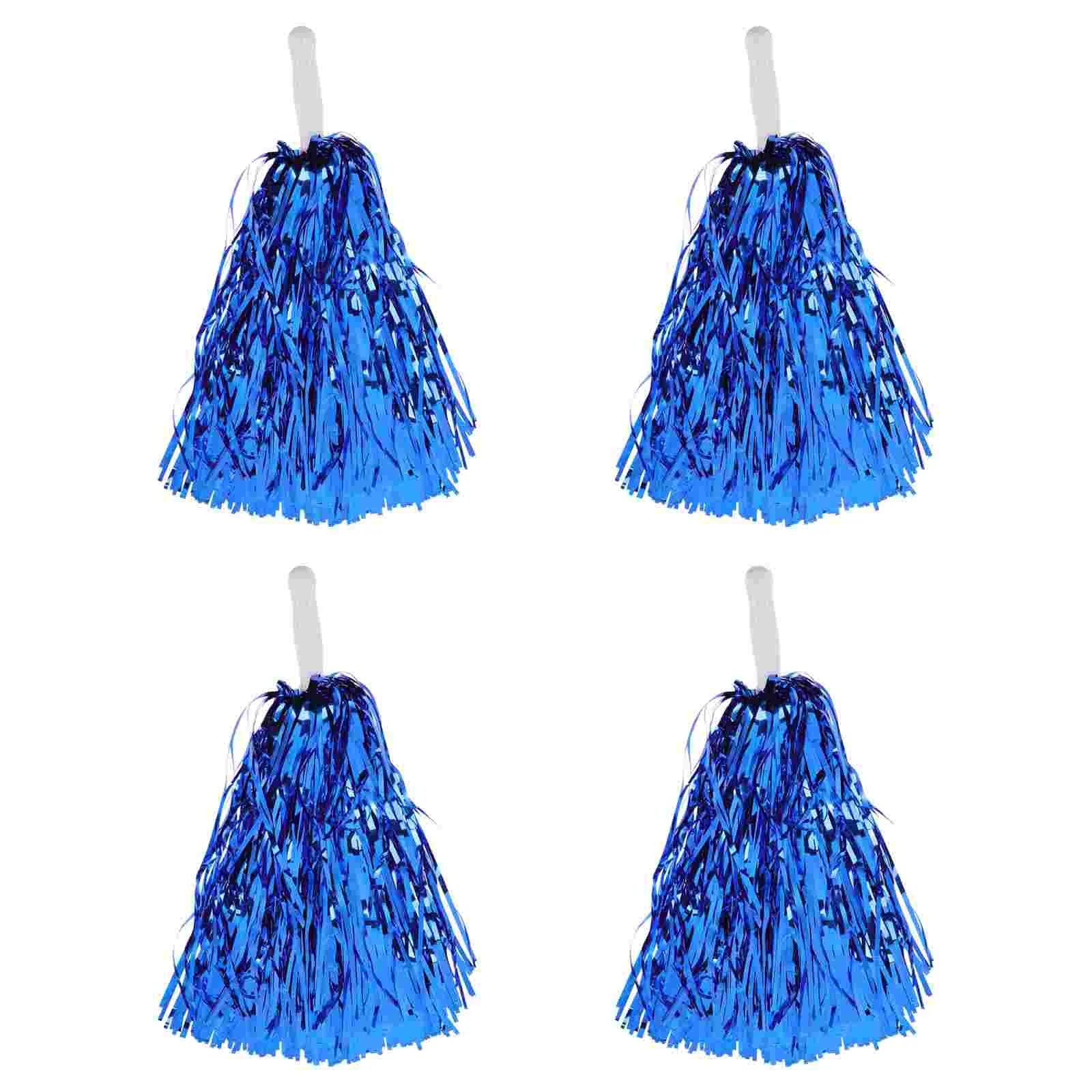 

4 Pcs Lala Flower Pom Poms Sports Cheerleader Props Pompoms Aluminum Foil Wire Cheering Cheerleaders Cheerleading