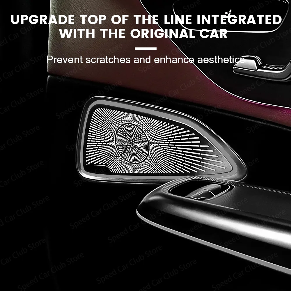 Фото Декоративная накладка на динамик без LED-подсветки для Mercedes-Benz New E-Class W214, аксессуар для автомобильной аудиосистемы №5