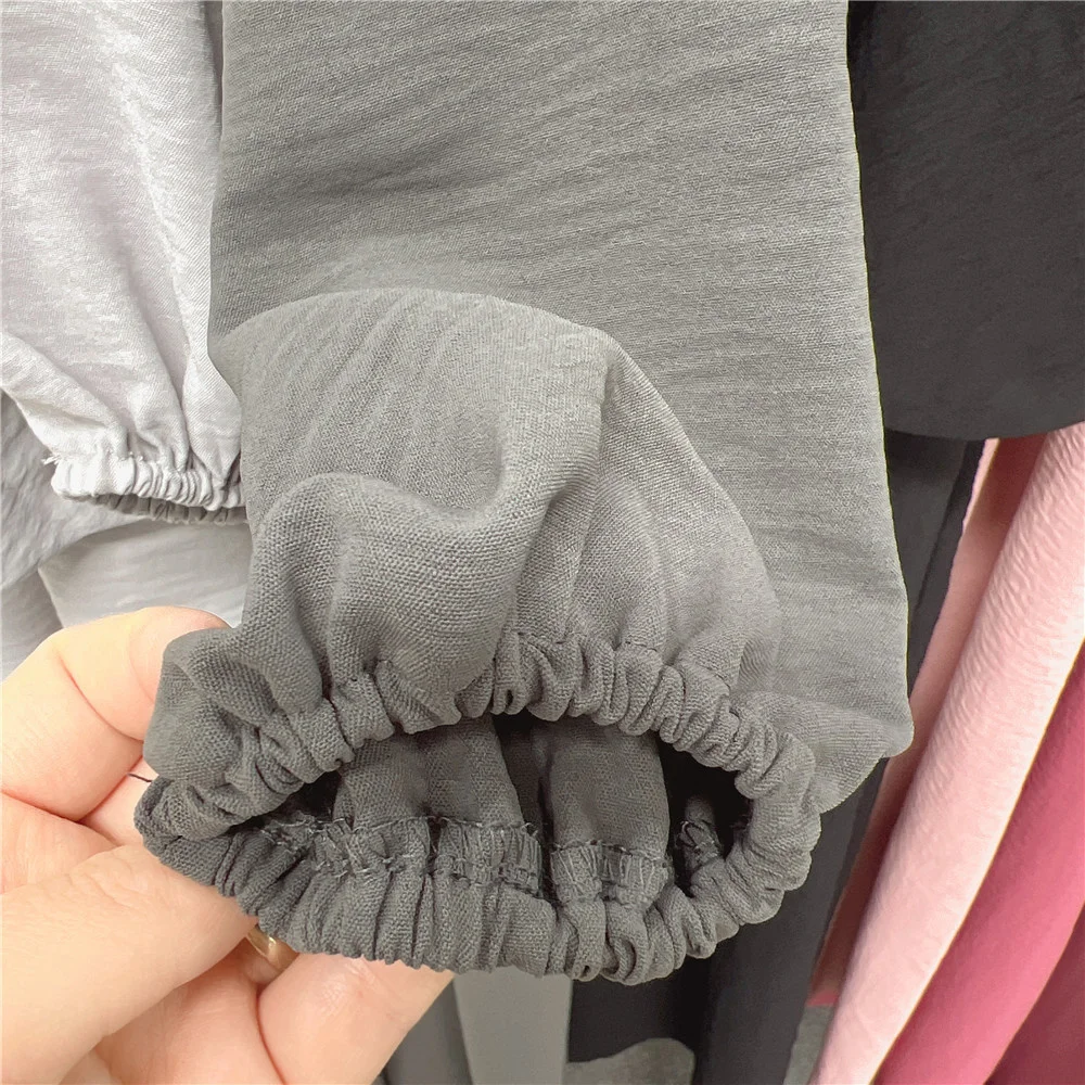 Plain Abaya Muslim Long Dress Women Ramadan Eid Crepe Balloon Sleeve Islamic Jilbab African Dresses Dubai Turkish Modesty Kaftan