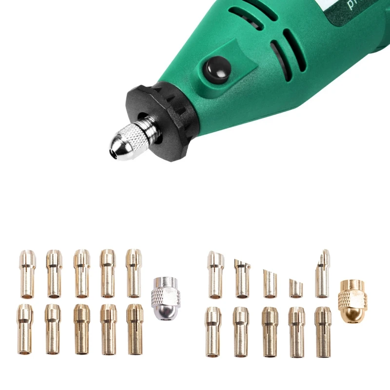 

11 Pcs Collet Chucks Set Copper Collet Chuck forDremel Rotary Tool Engraving Machine A0KE