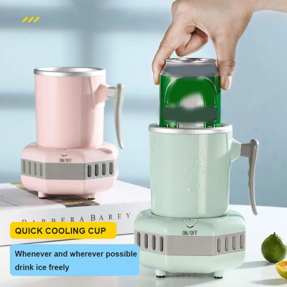 

110v/220v Smart Cooling Cup For Coffee Drinks Electric Beverage Cooler Holder Travel Mini Car Refrigerator Beer Quick Freezing