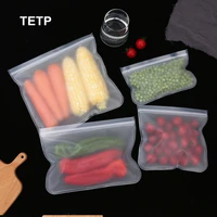 tetp 2pcslot silicone food storage bag organizer leakproof thicken kitchen fresh shut wrap containers reclosable ziplock bags