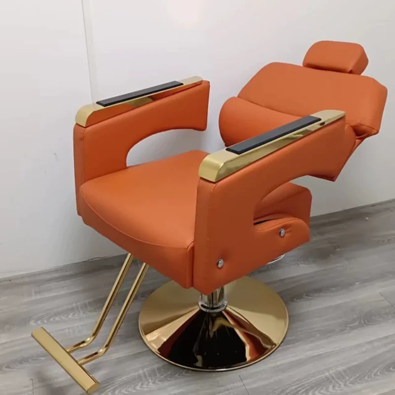 Sillas de barbero reclinables cómodas, barandilla, taller de dentista, equipo de sillas...