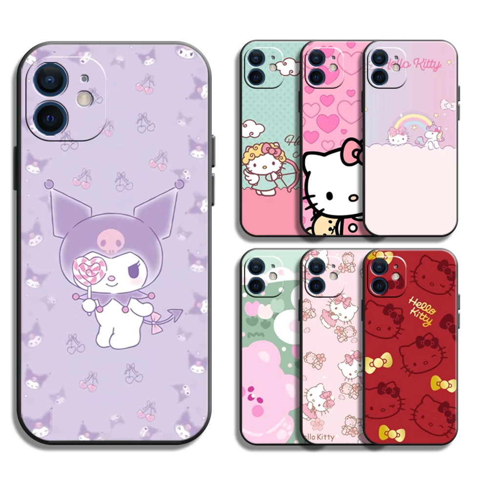 

Hello Kitty For iPhone 11 12 Pro 13 Pro Max 12 12 Pro Max cartoon leather For iPhone X XS MAX XR 8 Plus NEW Funda phone case