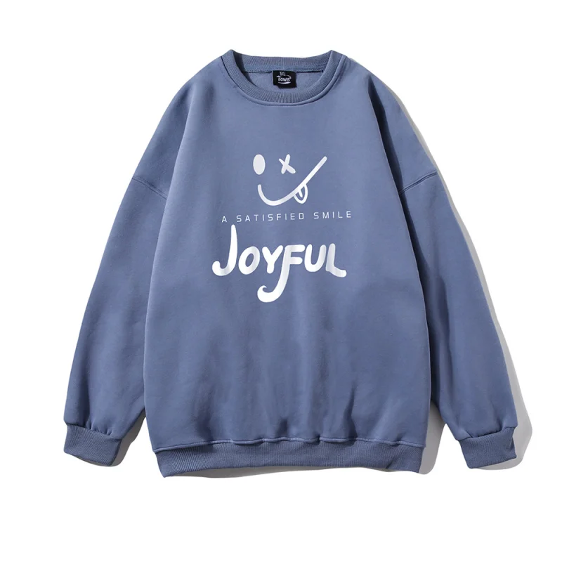 

Funny Smiley Print Sweatshirts Mens Fashion Trends Oversized Streetwear Teenage Crewneck Pullover Tops Casual Tracksuit Hoodies