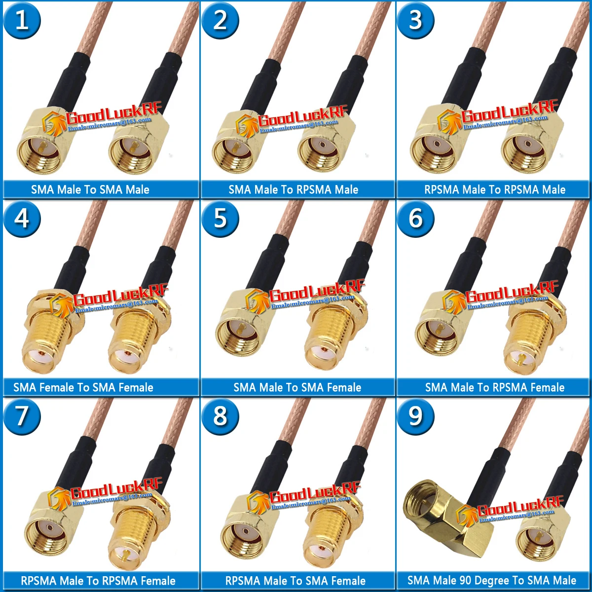 Высококачественная двойная розетка SMA в RP RPSMA RP-SMA Женская перегородка с