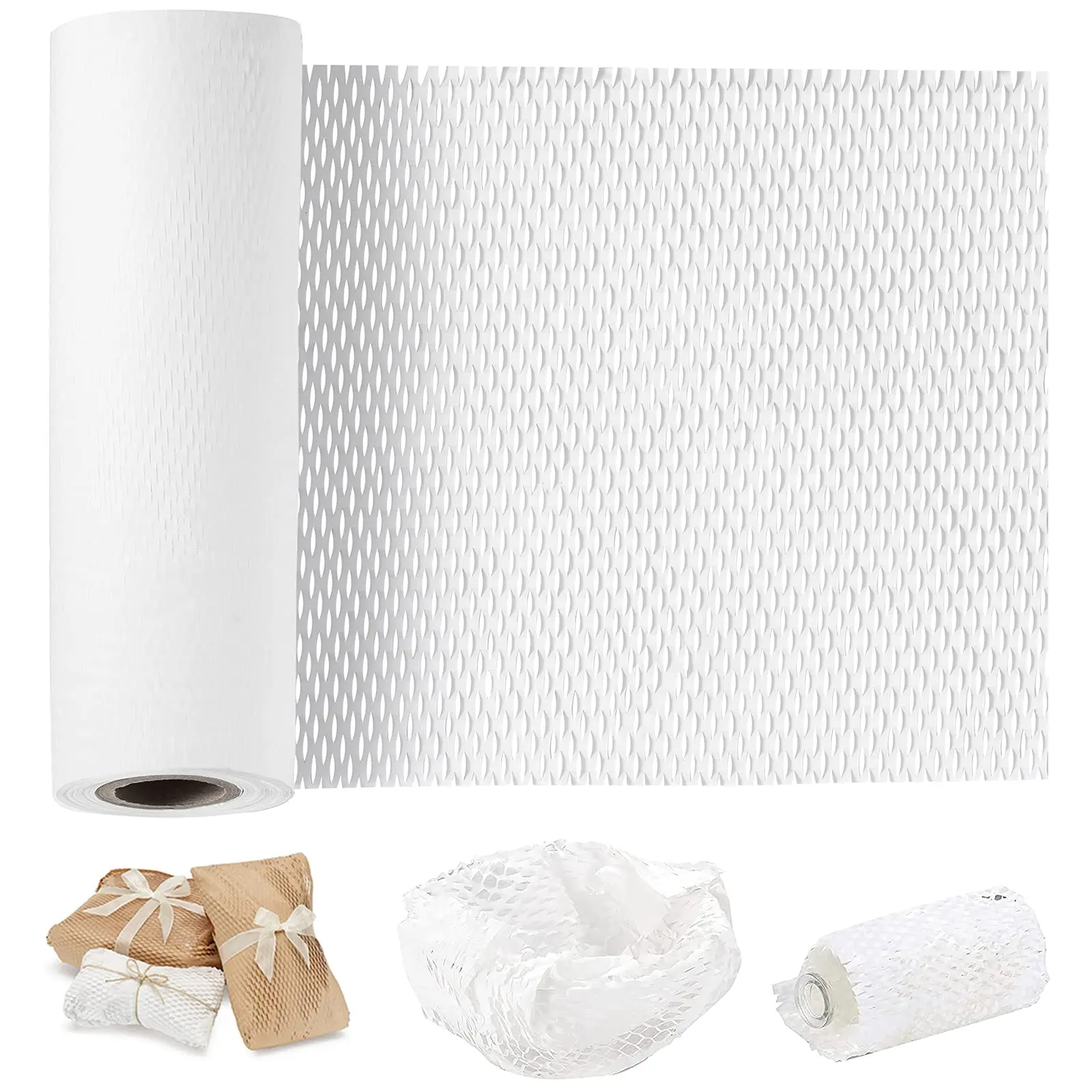 Rollo de embalaje de papel de nido de abeja, papel de aluminio laminado, papel de comida, d'abeille Nid, envoltura de embalaje de compras en línea