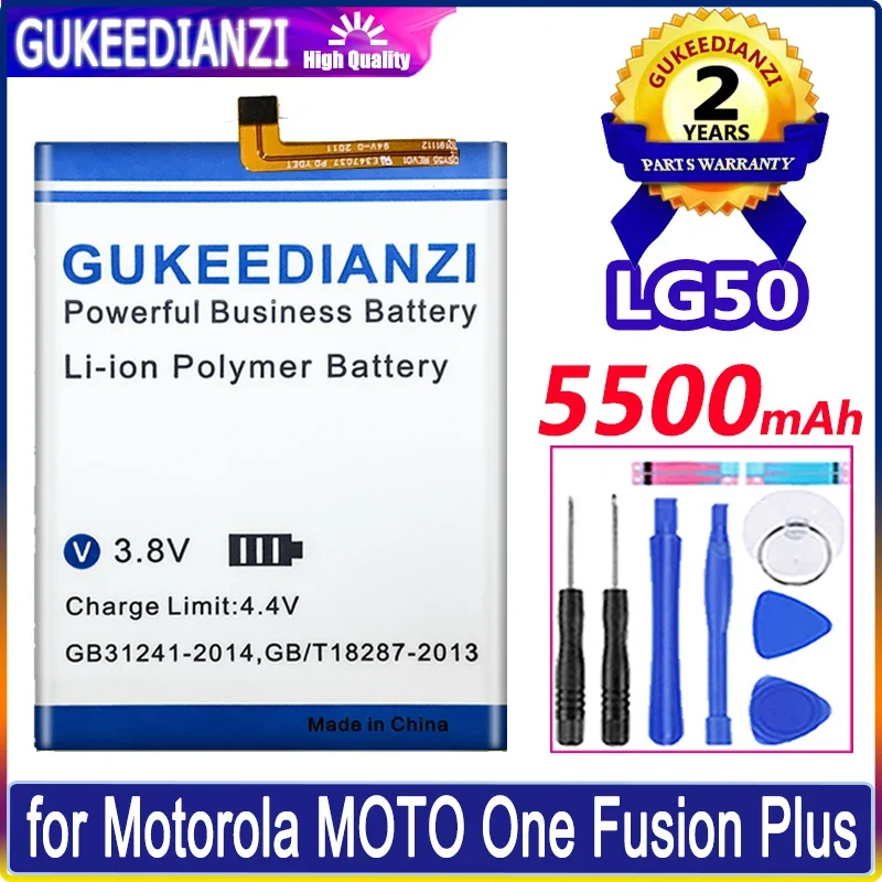 Сменный аккумулятор GUKEEDIANZI LG50 5500 мАч для Motorola MOTO One Fusion Plus