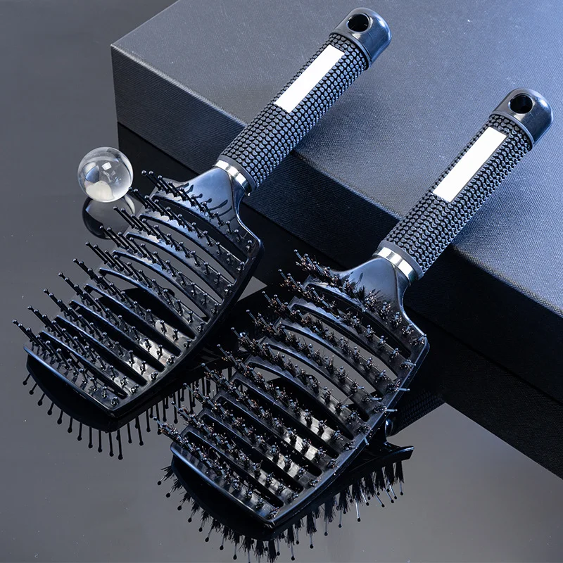 Hair Scalp Massage Comb Bristle Nylon Hairbrush Wet Curly Detangle Anti-Static Hair Brush Professional Salon Hairdressing Style
