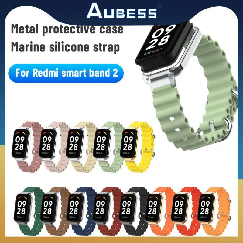 

Ocean Silicone Band Strap For XiaoMi Redmi Smart Band 2 Watchstrap For Redmi Band 2 WristBand Bracelet Replacement Belt And Case