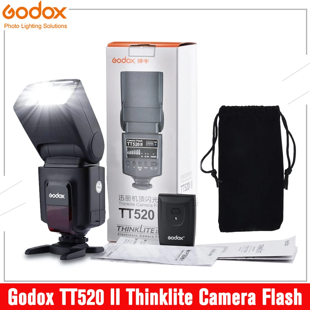 Вспышка Godox TT520 II со встроенным беспроводным сигналом 433 МГц для ...