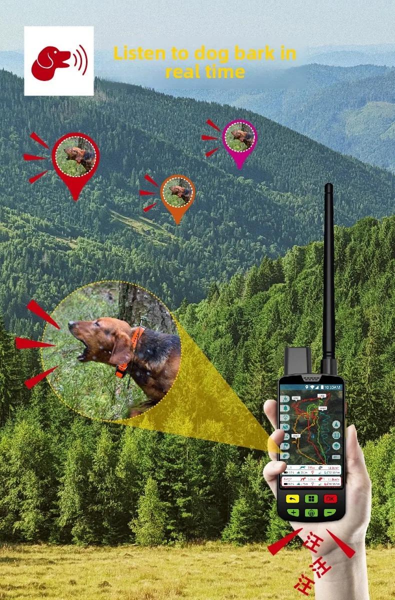 Фото GPS-трекер для собак, отслеживание в реальном времени, глобальное позиционирование, локатор для охоты, собаки, синхронизация телефона, история, аксессуары для охоты по маршруту №3