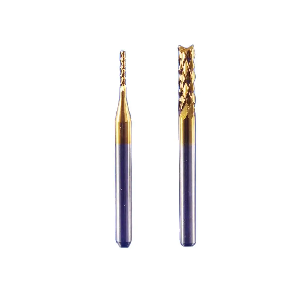 

WeiTol 10pcs/lot PCB router bit with Titanium coating corn router bit PCB Bit Board circuit Micro Drill bit