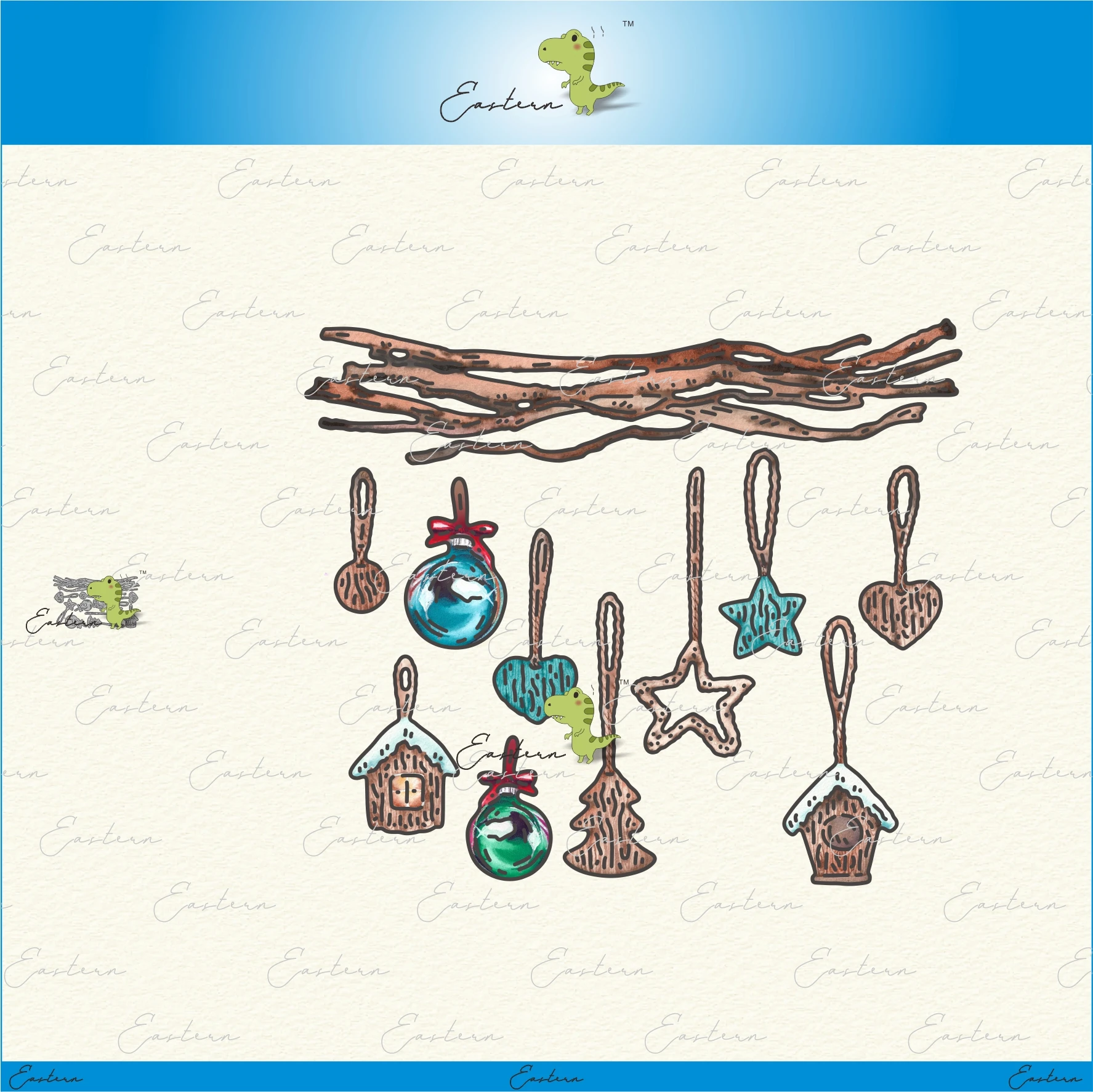 Набор для высечки елок и шармов 2023 новые формы сделай сам скрапбукинга