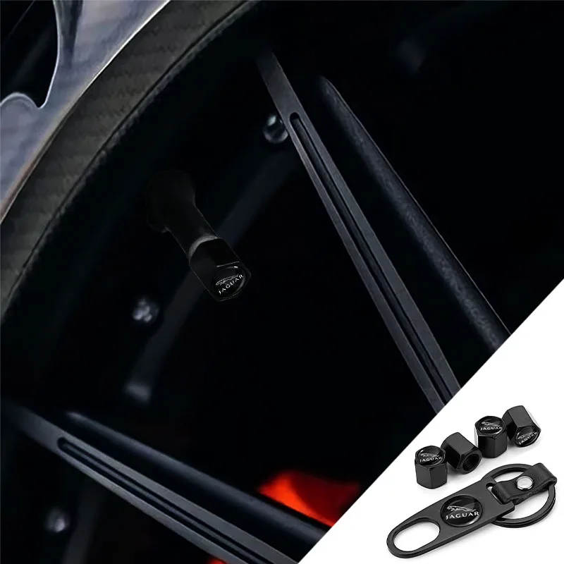 

4Pcs Car Wheel Tire Covered Motorcycle Tube Tyre Bicycle AIR Valve Cap for Jaguar XF XJ F-Pace X-Type S-Type F-Type E-Pace IPACE