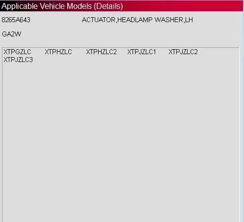 Распылительная Форсунка для фар ASX RVR 4 шт. 2015-2019 омывателя asx GA или 5 в комплекте