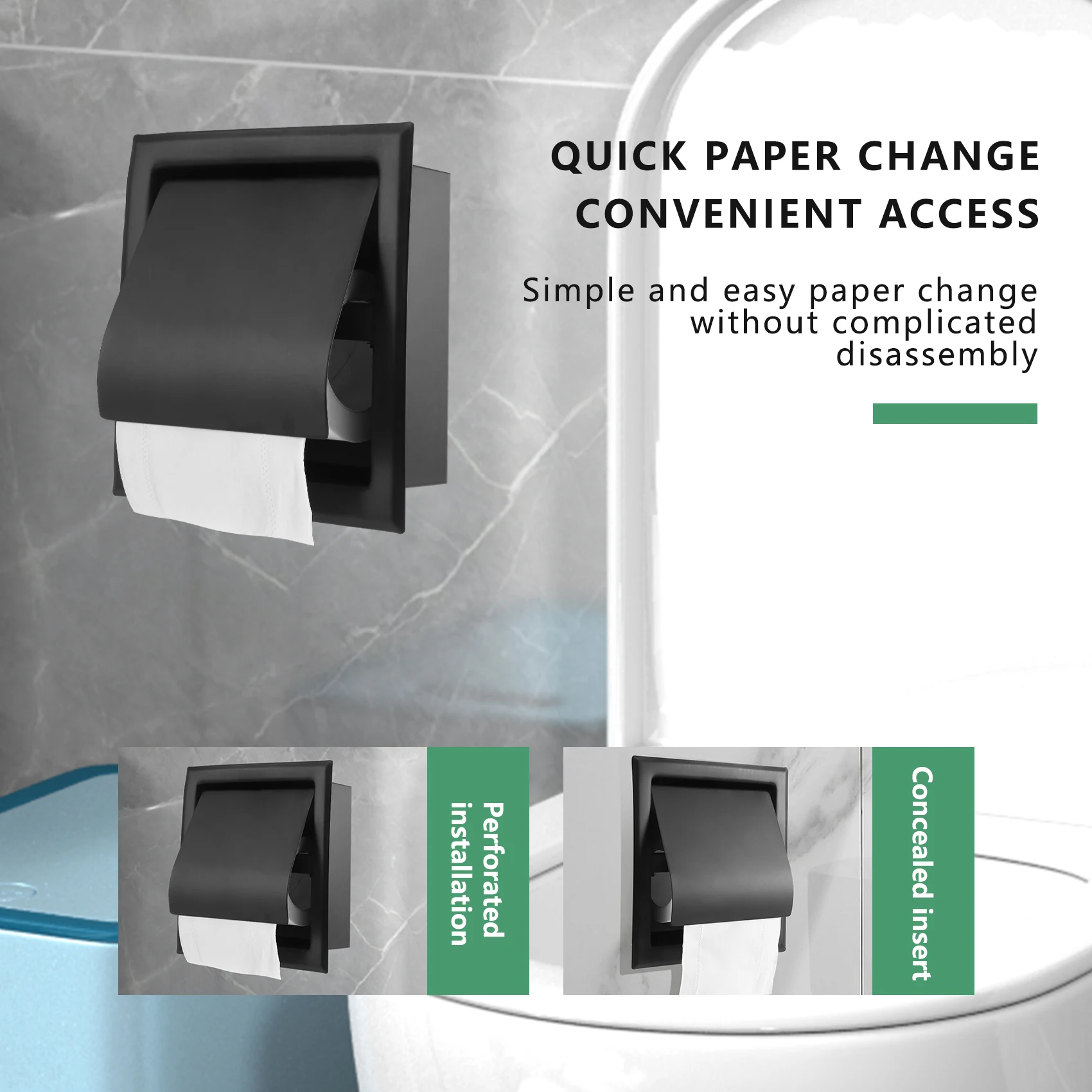 Встраиваемый держатель для туалетной бумаги двойная коробка рулонной из