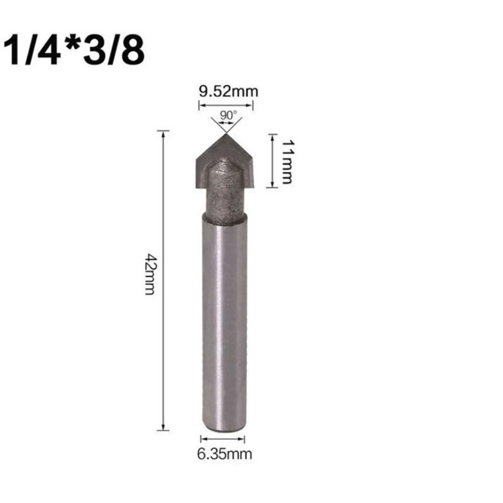 

Drill Bit Router Bits Shank Solid Hardened Steel Veining 1/4inch 6.35mm