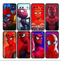 marvel sipderman painting shockproof cover for google pixel 7 6 pro 6a 5 5a 4 4a xl 5g black phone case shell soft cover coque