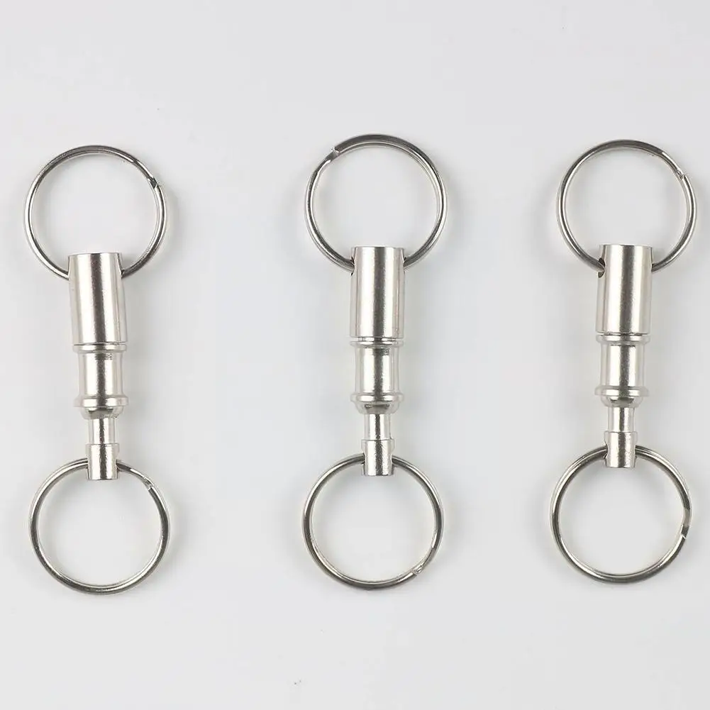 

Double Head Key Ring Keychain Outdoor Tactical EDC Padlock Car Camping Survival Carabiner Hanging Climbing Hiking Locking M0S3