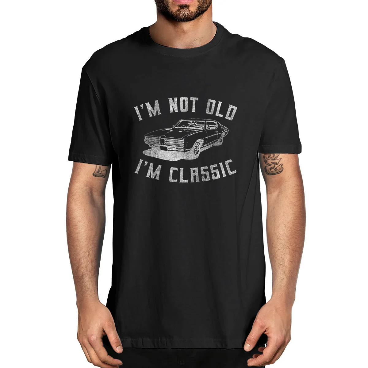 

Unisex 100% Cotton I'm Not Old I'm Classic Funny Car Graphic Summer Men's T-Shirt Casual Streetwear Harajuku Women Soft Top Tee