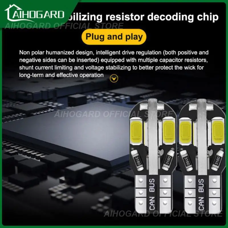 

10 шт., Автомобильные светодиодные лампы, 4 стороны