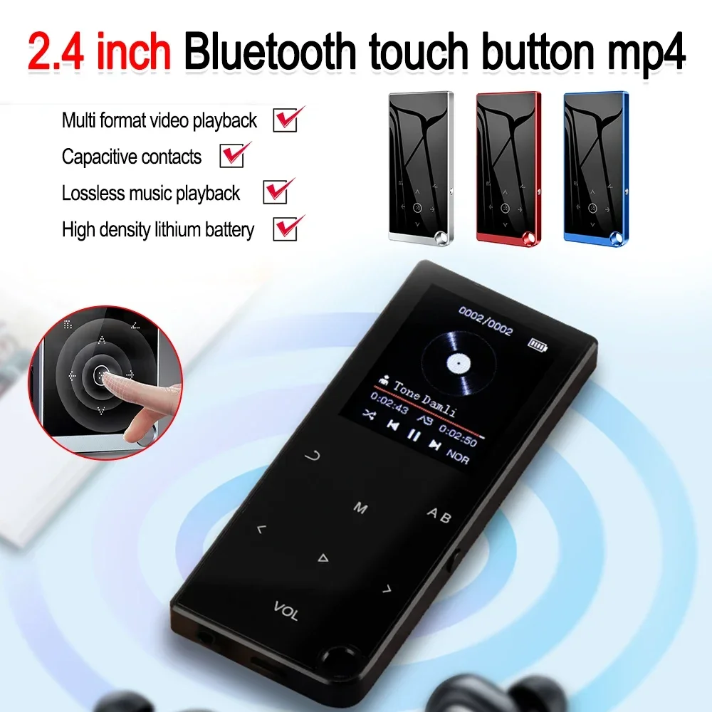 MP3-плеер без потерь Bluetooth 5 0 экран 2 4 дюйма Hi-Fi Портативный аудиоплеер с