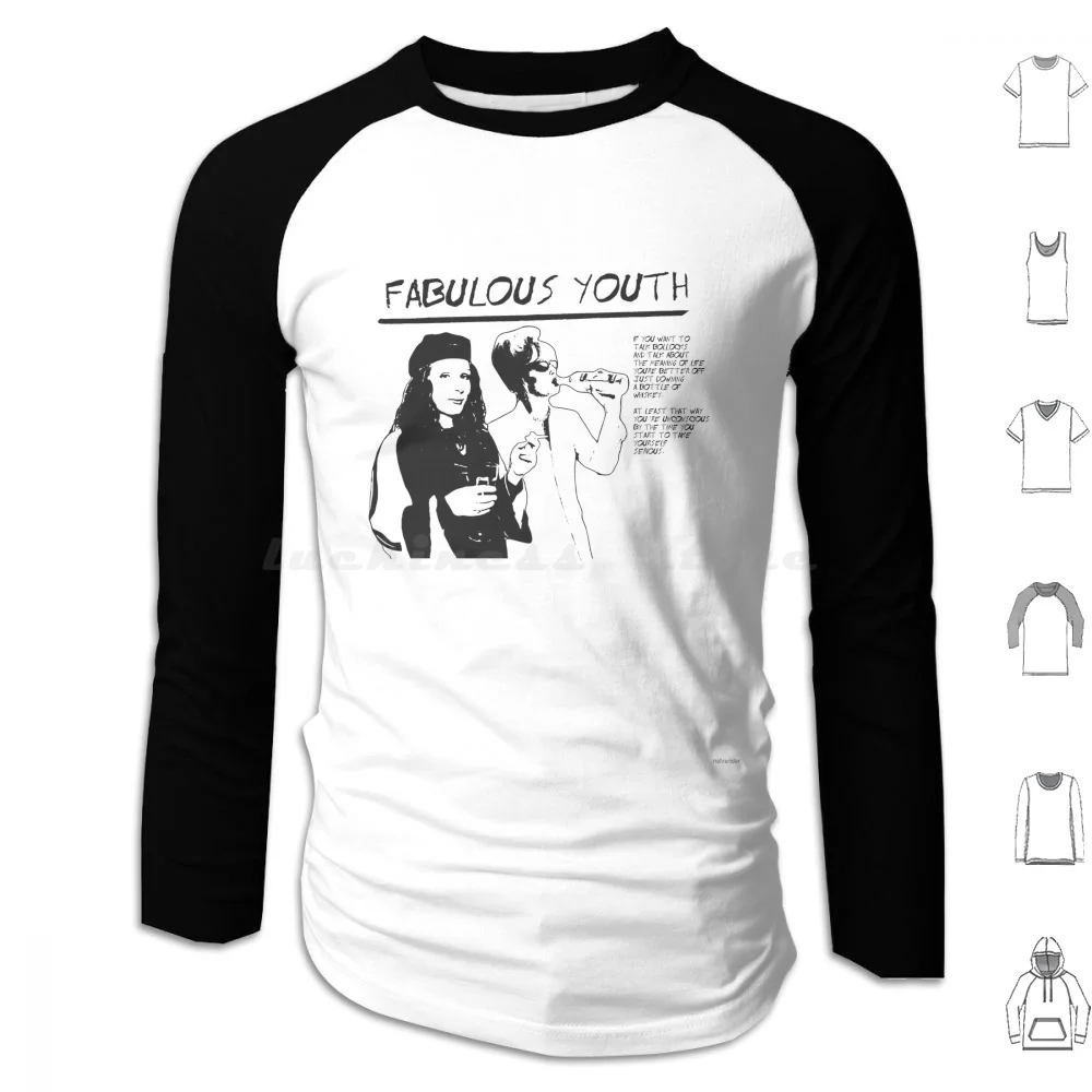 Сказочная Молодежная белая версия толстовки из хлопка с длинным рукавом Abfab