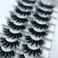 new 8 pairs 18 25mm natural 3d false eyelashes fake lashes makeup kit mink lashes extension mink eyelashes maquiagem