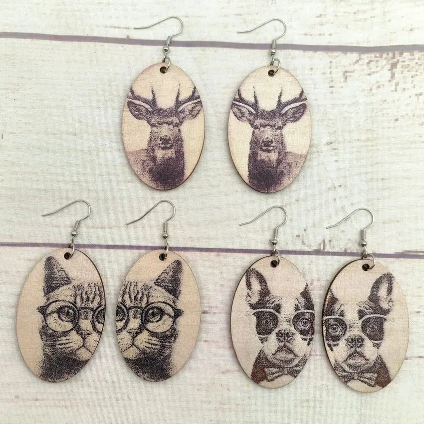 Симпатичные Бостон-терьер бриллиантовые женские серьги кошка с очками Смешные